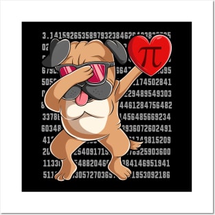 Dabbing Pug Happy Pi Day Funny Math Lover Gift Posters and Art